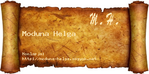 Moduna Helga névjegykártya